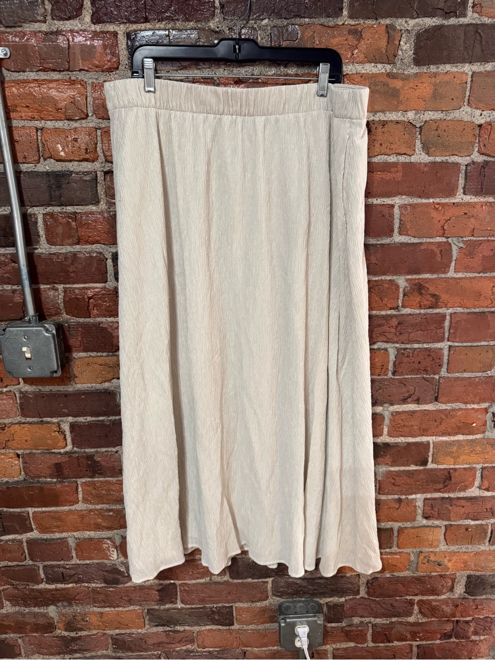 Abercrombie & Fitch Cream Crepe Lined Maxi Skirt Size Xal